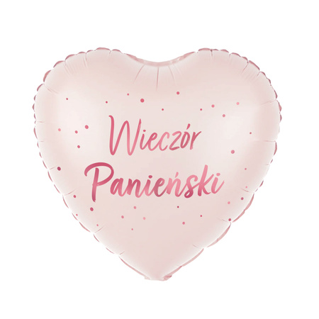 Heart Foil Balloon, Light Pink, Bachelorette Party, 45 cm, 1 pc