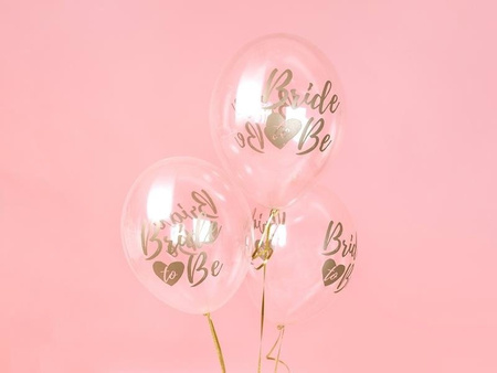 Balony 30cm, Bride to be, Crystal Clear Przeźroczyste (1 op. / 50 szt.)