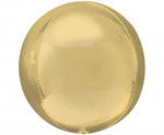 Orbz Ballon 3D gold Kugel 40 cm (verpackt)