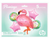 Folienballons - Flamingo Set, Happy Birthday 5 Stk.