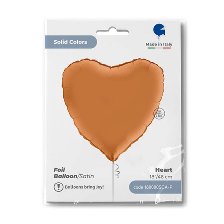 Foil Balloon - Satin caramel heart 46 cm, Grabo