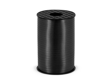 Plastic ribbon, black, 5mm / 225m