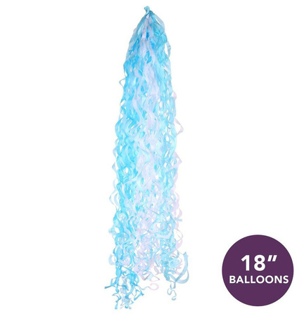 Fringes in blue colors, on Balloons 18 inches