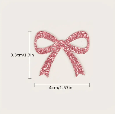 Paper confetti pink bows 50 pcs