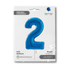 Folienballon Nummer 2 Blau, 66 cm Grabo