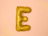 Folienballon Buchstabe E, 35cm, Gold