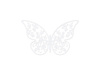 White paper decorations Butterflies, 6.5 x 4cm, 10 pcs.