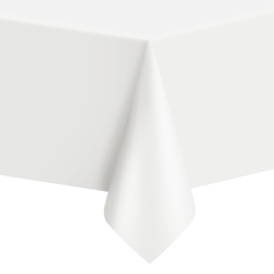 White foil tablecloth 274 x 137 cm