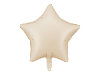 Star-Shaped Foil Balloon, Light Beige, 48 cm