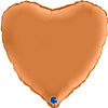 Foil Balloon - Satin caramel heart 46 cm, Grabo