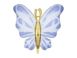 Foil Balloon Butterfly, Blue, 69x69 cm
