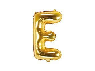 Foil balloon Letter E, 35cm, Gold