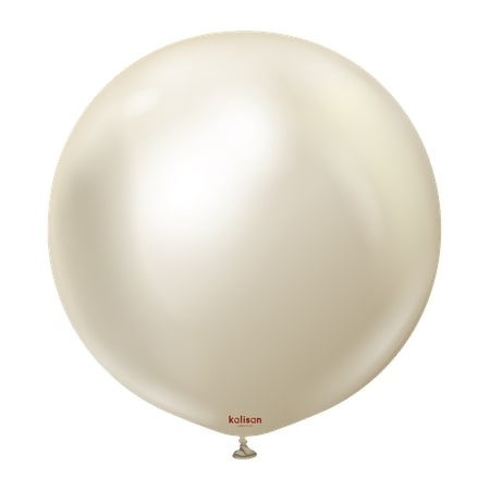 Latexballons Mirror White Gold, 91cm, 2 Stück.
