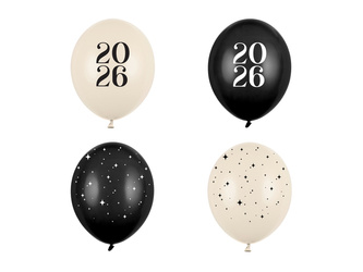 Balony Strong Happy New Year 2026 Pastel Mix 30cm 50szt