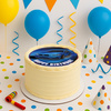 Car cake topper edible wafer round 20 cm premium, vegan, gluten-free, cut