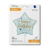 Foil Balloon - Blue Star Happy Birthday, 45cm