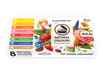 Natural Powder Dye Set NAT-P-01 8 Colours For Baking 2.5g