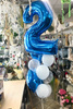 The foil balloon number 2 Blue - 102 cm Grabo