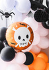 Totenkopf Folienballon, Halloween, orange, 45 cm,