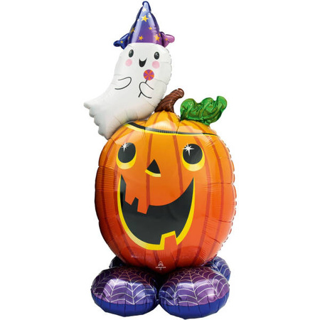 Air Loonz foil balloon Pumpkin and ghost 142cm