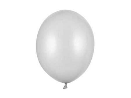 Strong Ballons, metallisches Silber, 30 cm, 10 Stk.