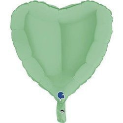Foil balloon - Fragile bright green heart 46 cm, Grabo