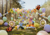 Balony foliowe do girland – Stokrotki, 65 cm, mix kolorów (4 szt.)