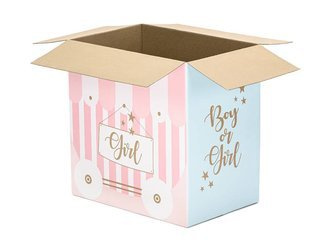 Carton for balloon mail - Boy or Girl, 60x40x60cm