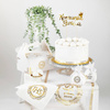 First Communion cake topper, gold, 16x22.5 cm