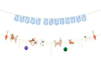 Happy Birthday Puppies Banner, 210 cm