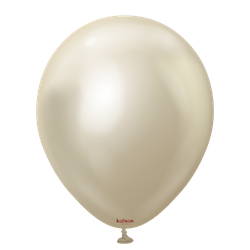 Mirror White GoldLatex-Ballons, gold, 13 cm, 100 Stück.