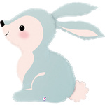Foil balloon Woodland Bunny Blue 68 cm