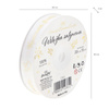 Weißes Satinband mit der Aufschrift Holy Communion 20m