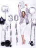 Foil balloon ball, 40cm, silver