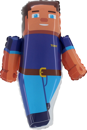 Balon foliowy Grabo Tony Steve Minecraft, 50x76 cm