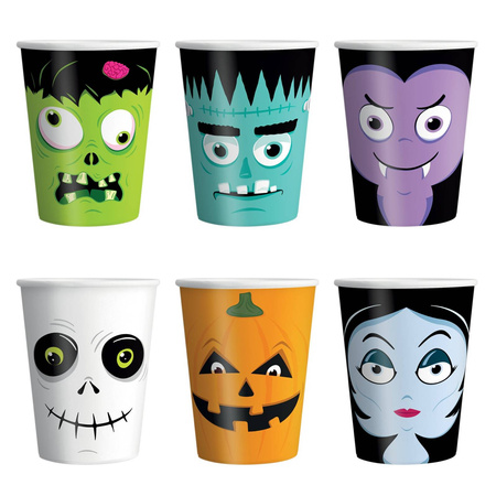 Mugs Halloween Monsters 9cm 6pcs.