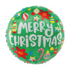 Fröhliche Weihnachten doppelseitiger Folienballon 45cm