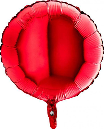 Balon Foliowy - Okrągły Czerwony 46 cm, Grabo