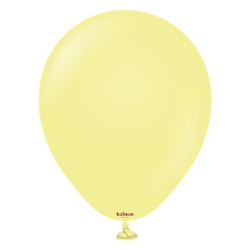 Balony lateksowe Kalisan Macaron Yellow, żółty 30 cm, 100 szt.