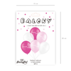 A set of latex balloons, holy baptism, pink, 6 pcs.