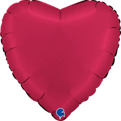 Balon Foliowy Czerwone Serce Satin Cherry 46 cm, Satynowe Grabo