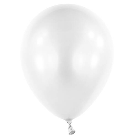 Balony lateksowe Białe, Decorator Pearl Frosty White, 28cm, 50 szt.