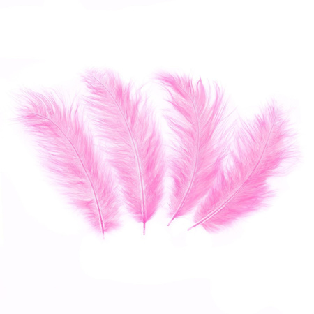 Decorative feathers long - pink 50 pieces