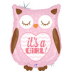 Grabo Balloon Owl pink it's a girl 66 cm