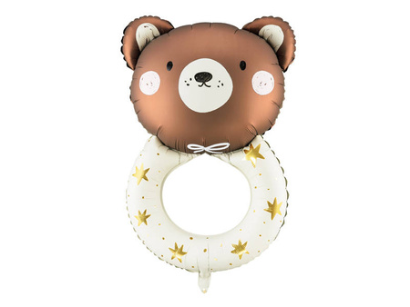 Foil balloon Rattle bear, 61x88 cm