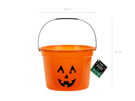 Candy Bucket Pumpkin Orange 20.5x15 cm
