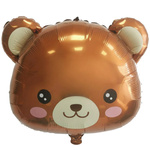 Foil Balloon Bear Head Brown 40x34 cm