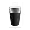 Black paper cups, 200 ml, 6 pcs.