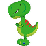 Foil balloon - green Dinosaur Tyrannosaur, 97 cm Grabo