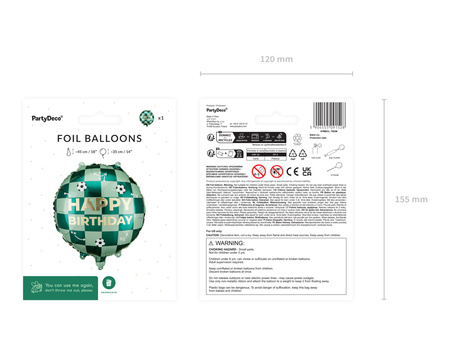 Folienballon Happy Birthday Bälle Grün 35 cm